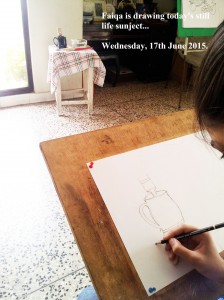 Drawing still life fine art classes Islamabad Pakistan step 1